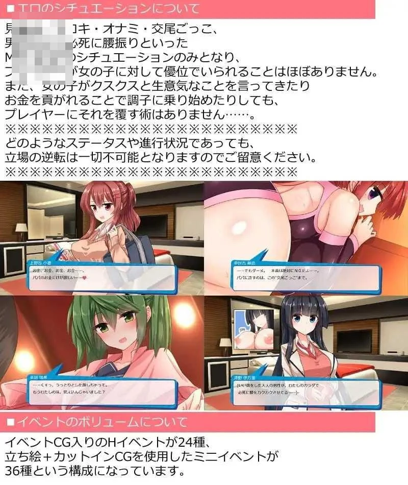 全员女主角都瞄准了你的钱包！～赚钱供奉女孩子的“爸爸活”SLG～ 〔AI汉化〕【pc】〔864m〕【SLG】〔FM/百度云〕