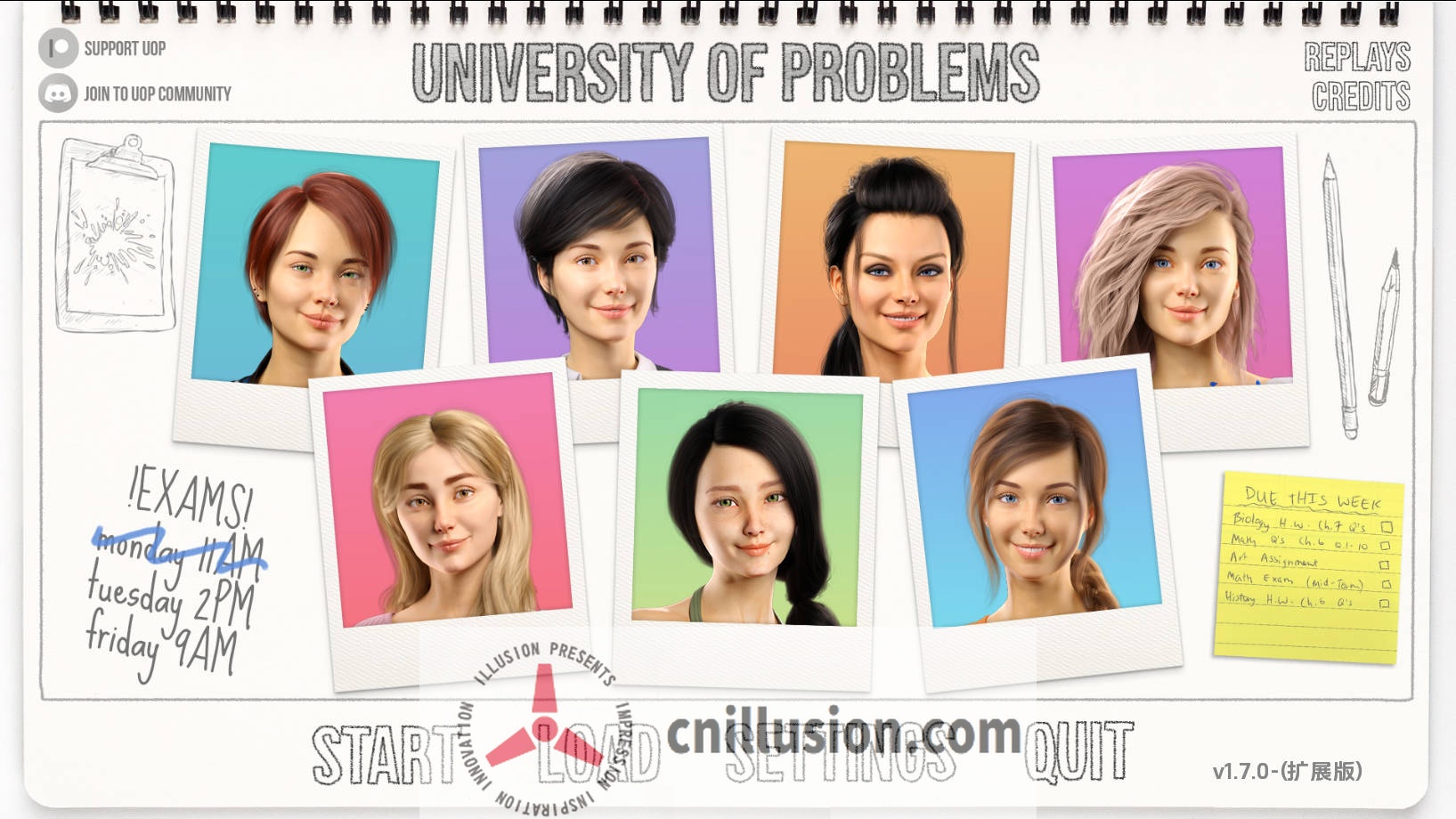 [SLG/汉化/动态] 问题大学 学院情缘/University of Problems v1.7.0 AI汉化 [12.2G/FM/WY]