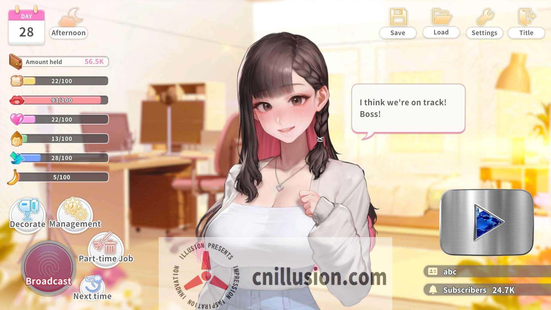 [SLG/官中/动态] 直播开启！Vtuber培训/Streaming ON! VTuber Training Ver1.02 官方中文 [456M/FM/WY